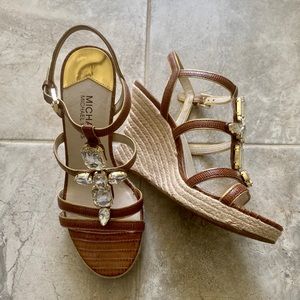 Michael Kors Jeweled Wedge Espadrille Sandal